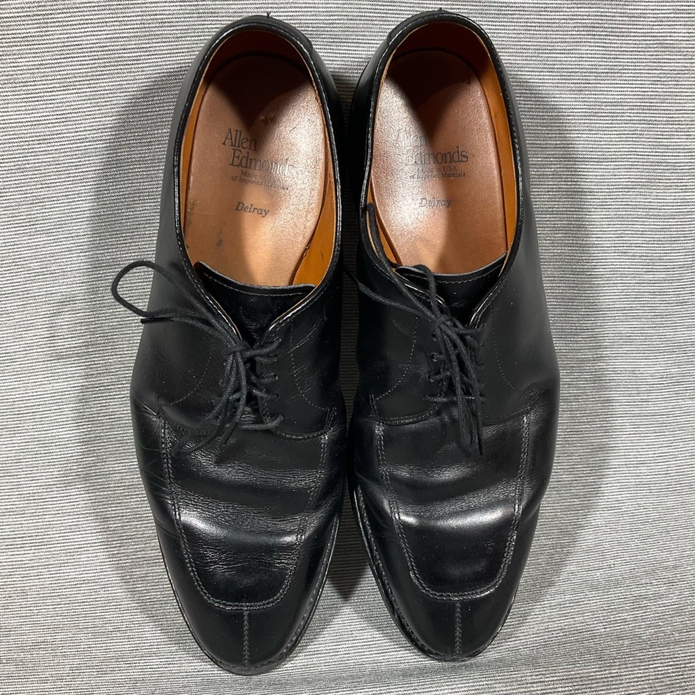 Allen Edmonds Black Leather Delray Oxfords
